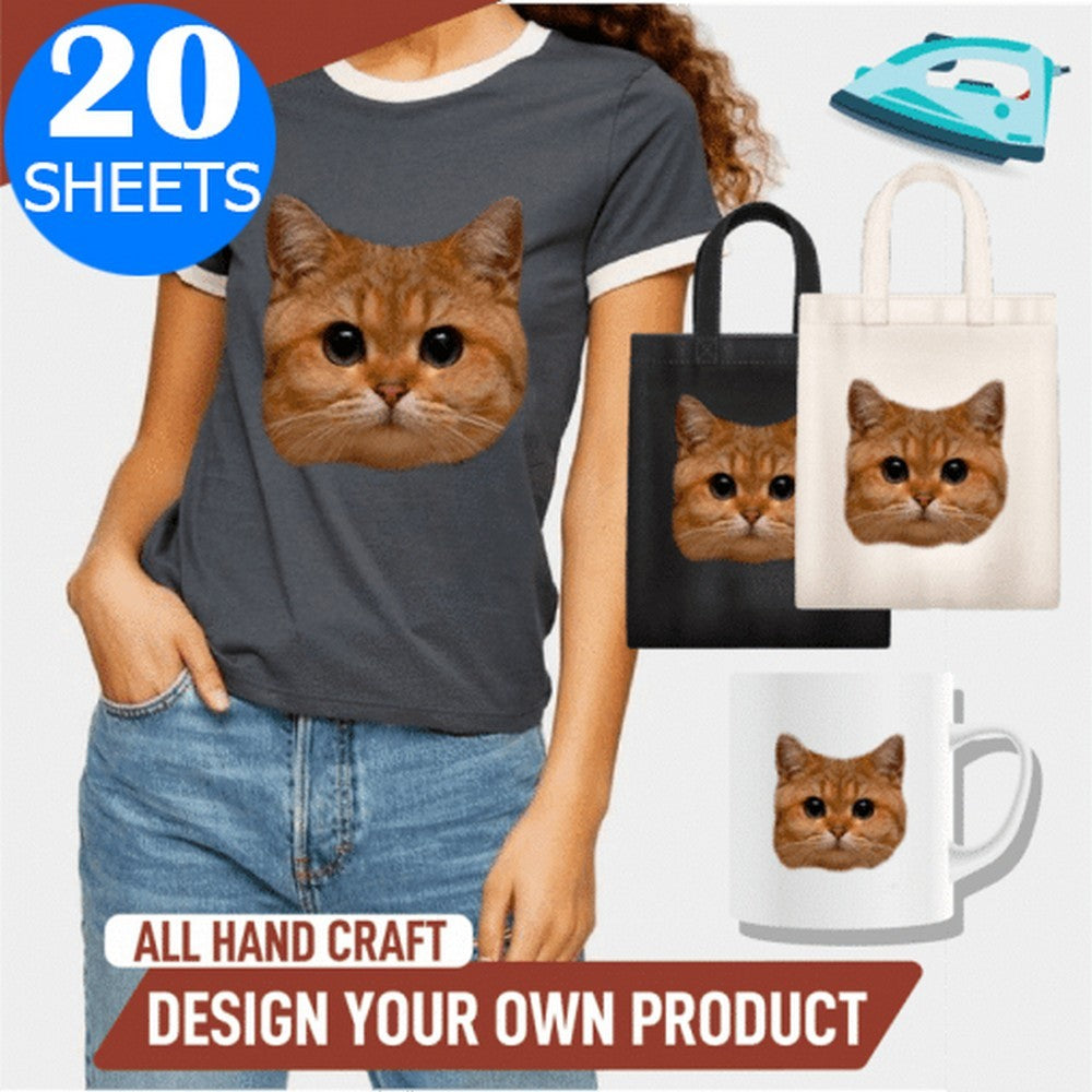 30 Sheets A4 DIY Heat Transfer Paper for T Shirt Printing