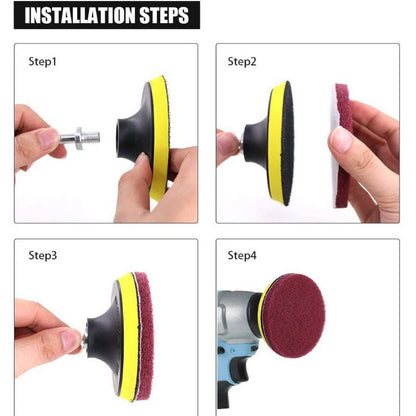 24pcs Drill Brush Attachments Set for Cleaning Power Scrubber Brush Pad Cleaning Kit