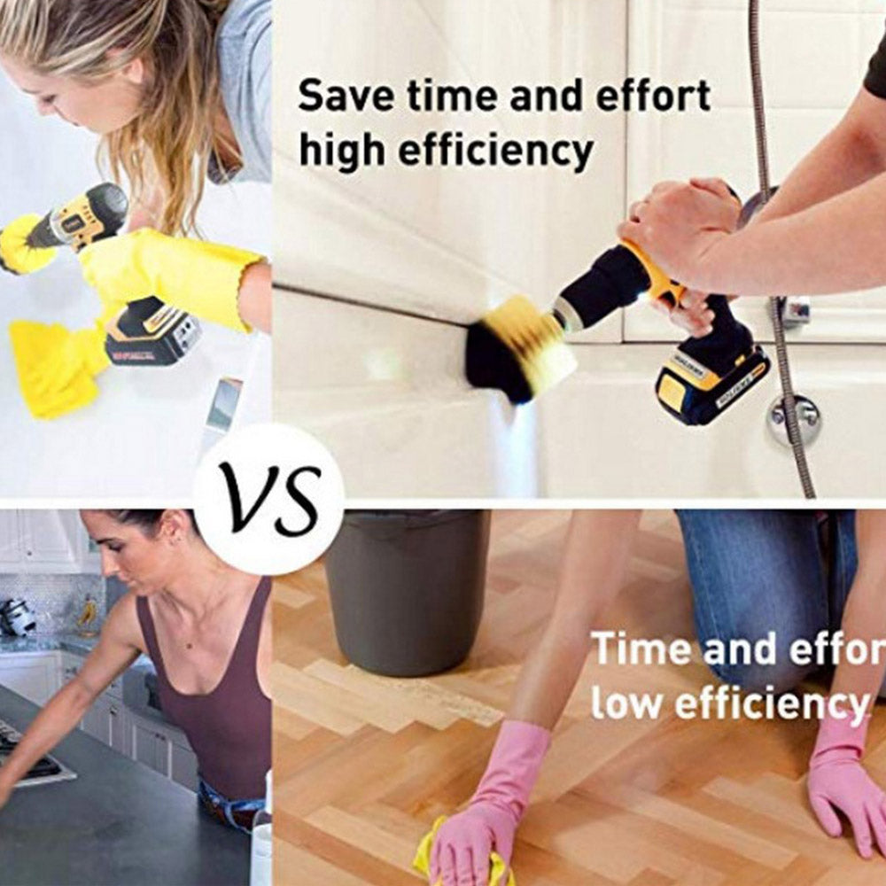 24pcs Drill Brush Attachments Set for Cleaning Power Scrubber Brush Pad Cleaning Kit