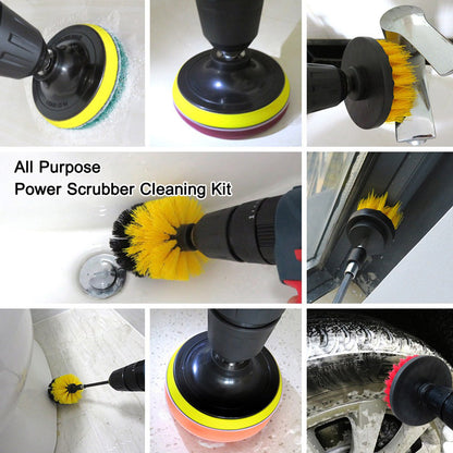 24pcs Drill Brush Attachments Set for Cleaning Power Scrubber Brush Pad Cleaning Kit