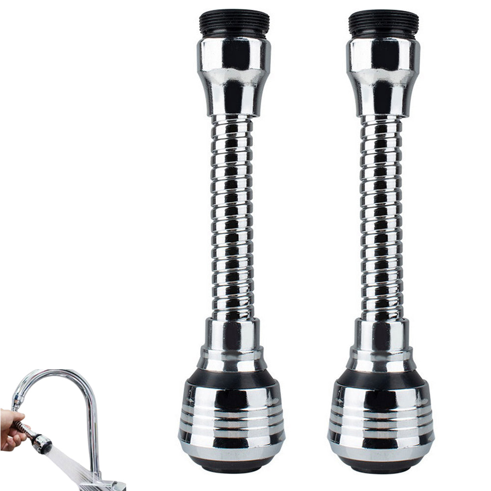 2pcs Faucet Extension Tubes Flexible Faucet Sprayer Faucet Nozzle for Kitchen Bathroom