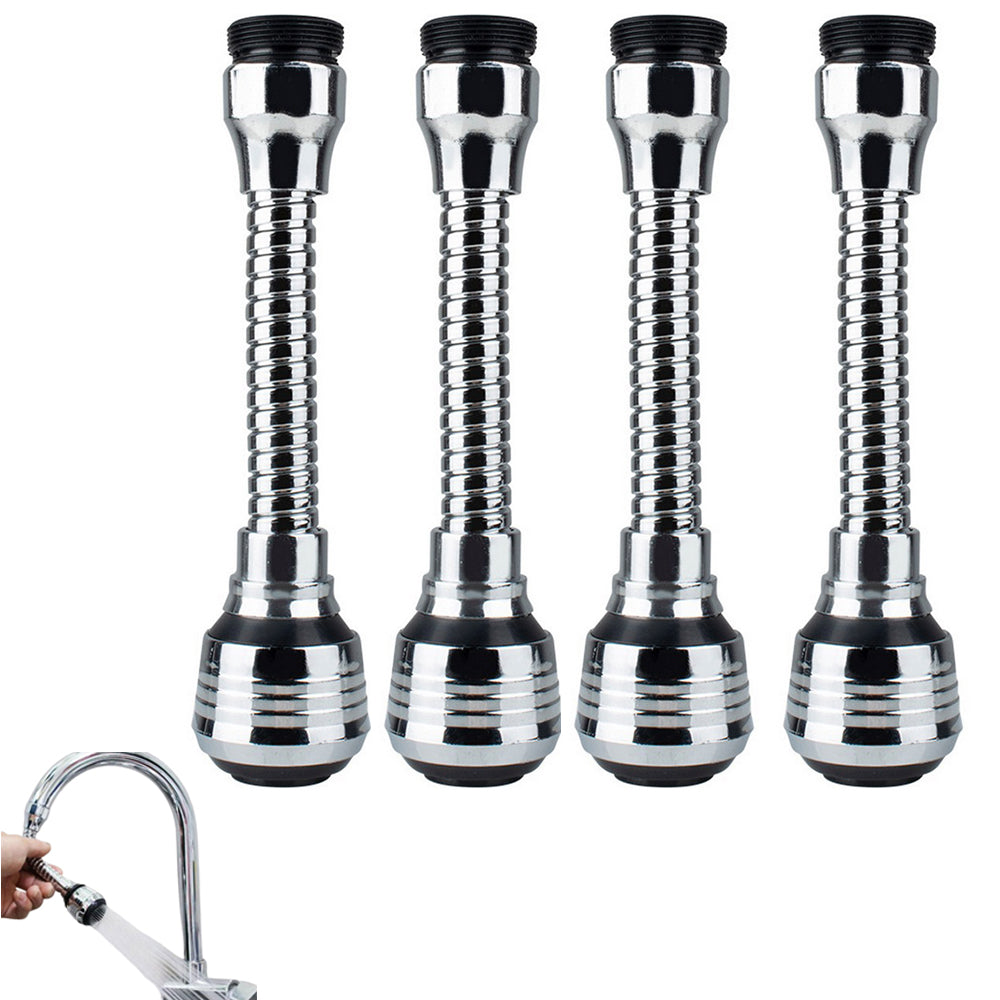 4pcs Faucet Extension Tubes Flexible Faucet Sprayer Faucet Nozzle for Kitchen Bathroom