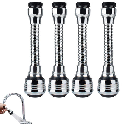 4pcs Faucet Extension Tubes Flexible Faucet Sprayer Faucet Nozzle for Kitchen Bathroom