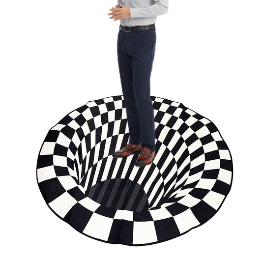 Optical Vortex Illusion Carpet Round Rug Style 2