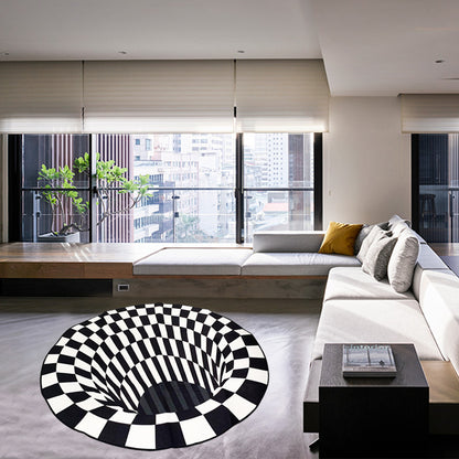 Optical Vortex Illusion Carpet Round Rug Style 2