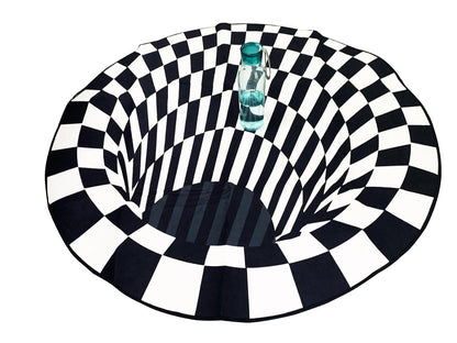 Optical Vortex Illusion Carpet Round Rug Style 2