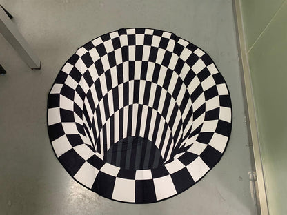 Optical Vortex Illusion Carpet Round Rug Style 2