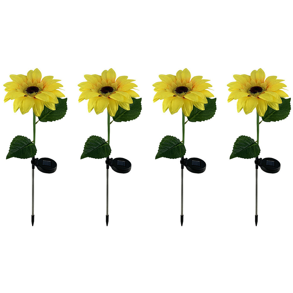 4pcs 8LED Solar Sunflower Firework Light Garden Decoration Lamp