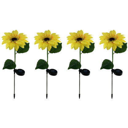 4pcs 8LED Solar Sunflower Firework Light Garden Decoration Lamp