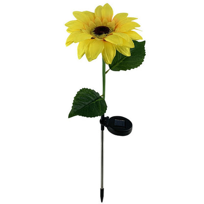 Solar Powered Lights Simulation Sunflower Backyard Decorations Home Garden Lamps