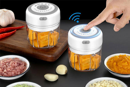 Electric Food Blender Mini Meat Garlic Chopper USB Mincer Grinder Practical Kitchen Tool-White