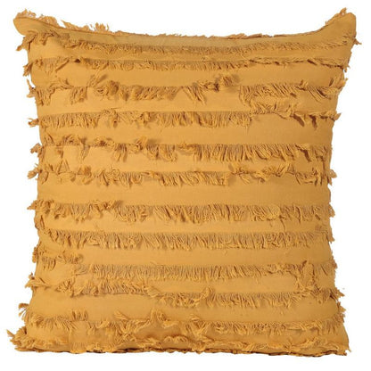 45 x 45CM Home Decorative Tassels Design Boho Throw Pillow Cases Cotton Linen Striped Cushion Covers for Sofa Couch Living Room Bedroom