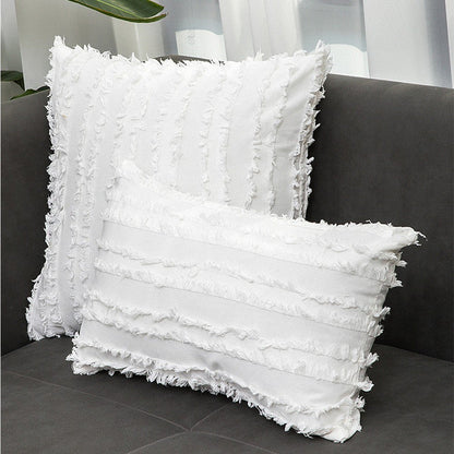 30 x 50CM Home Decorative Tassels Design Boho Throw Pillow Cases Cotton Linen Striped Cushion Covers for Sofa Couch Living Room Bedroom