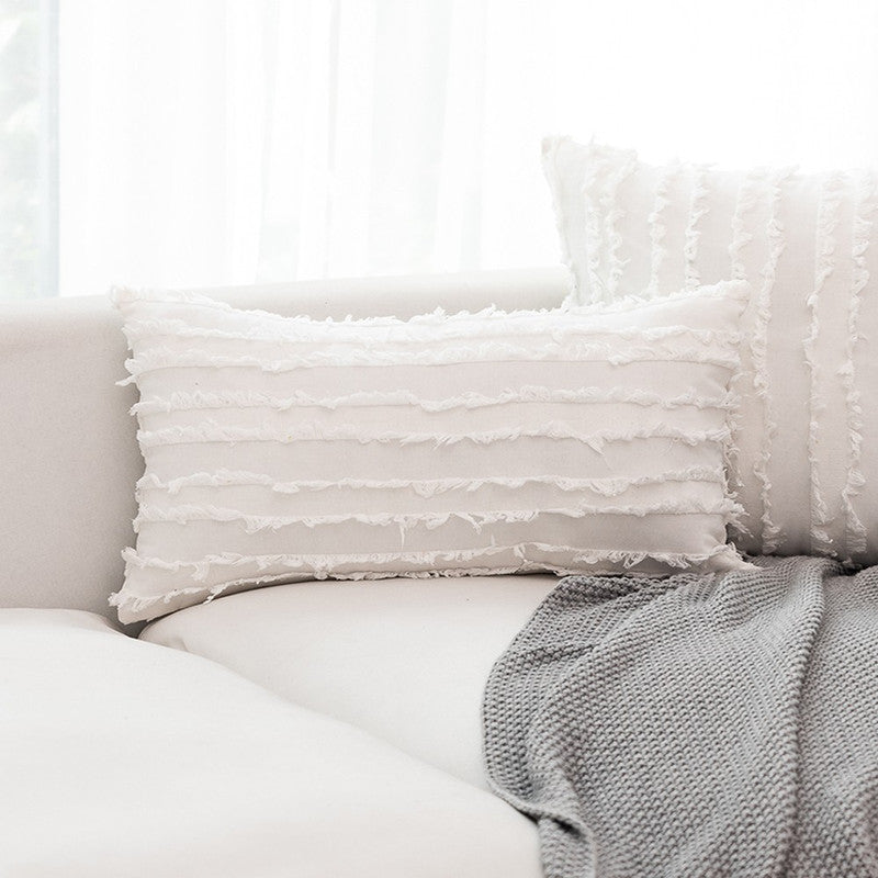 30 x 50CM Home Decorative Tassels Design Boho Throw Pillow Cases Cotton Linen Striped Cushion Covers for Sofa Couch Living Room Bedroom