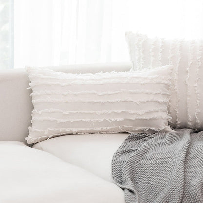 30 x 50CM Home Decorative Tassels Design Boho Throw Pillow Cases Cotton Linen Striped Cushion Covers for Sofa Couch Living Room Bedroom