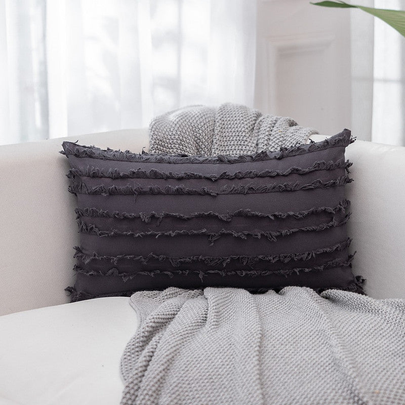 30 x 50CM Home Decorative Tassels Design Boho Throw Pillow Cases Cotton Linen Striped Cushion Covers for Sofa Couch Living Room Bedroom