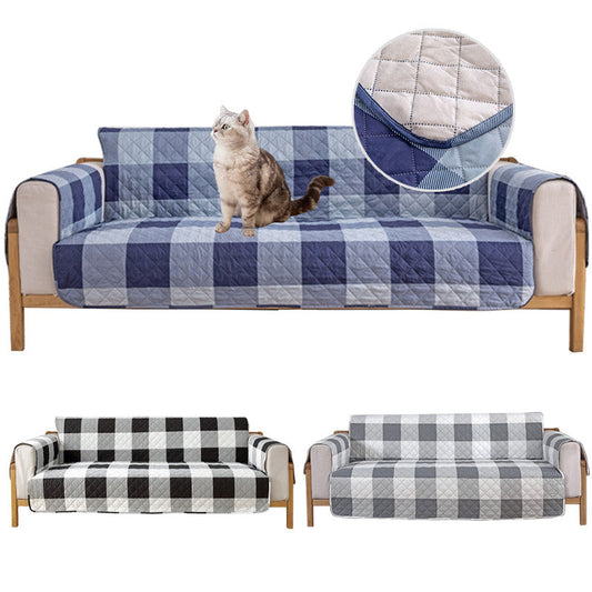 Classic Lattice Sofa Protectors Leather Couch Sofa Cover Furniture Slipcover Quilted Sofa Cover Living Room Home Decoration