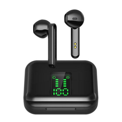 X15 Wireless Earbuds Bluetooth 5.0 Headphones Hi-Fi Stereo Touch Control TWS Headset with LED Power Display Charging Case Black