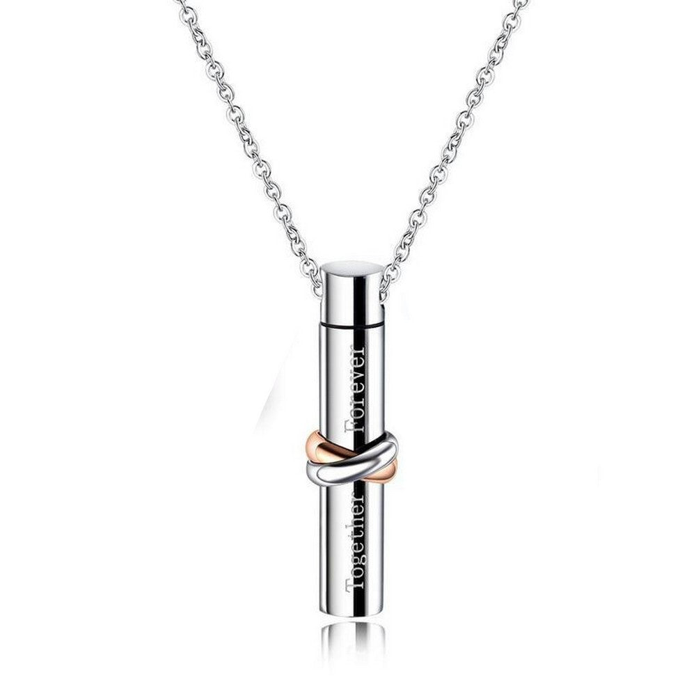 Pet Urn Necklace Pendant Titanium Steel Jewelry