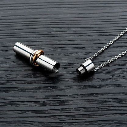2 Pcs Pet Urn Necklaces Pendant Titanium Steel Jewelry