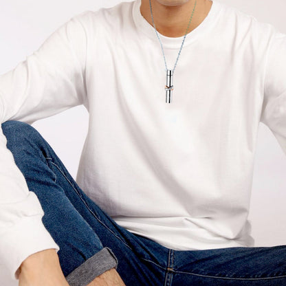 2 Pcs Pet Urn Necklaces Pendant Titanium Steel Jewelry