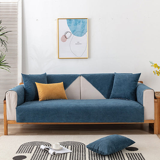 Dark Blue 90x90cm Anti-Cat Scratch Water Resistant Sofa Towel Pet Couch Sofa Cover Home Decor