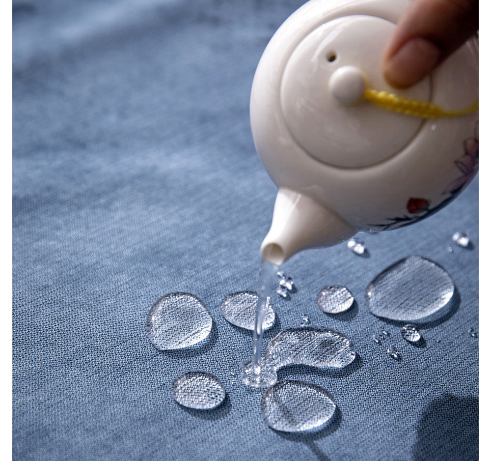 Dark Blue 90x90cm Anti-Cat Scratch Water Resistant Sofa Towel Pet Couch Sofa Cover Home Decor