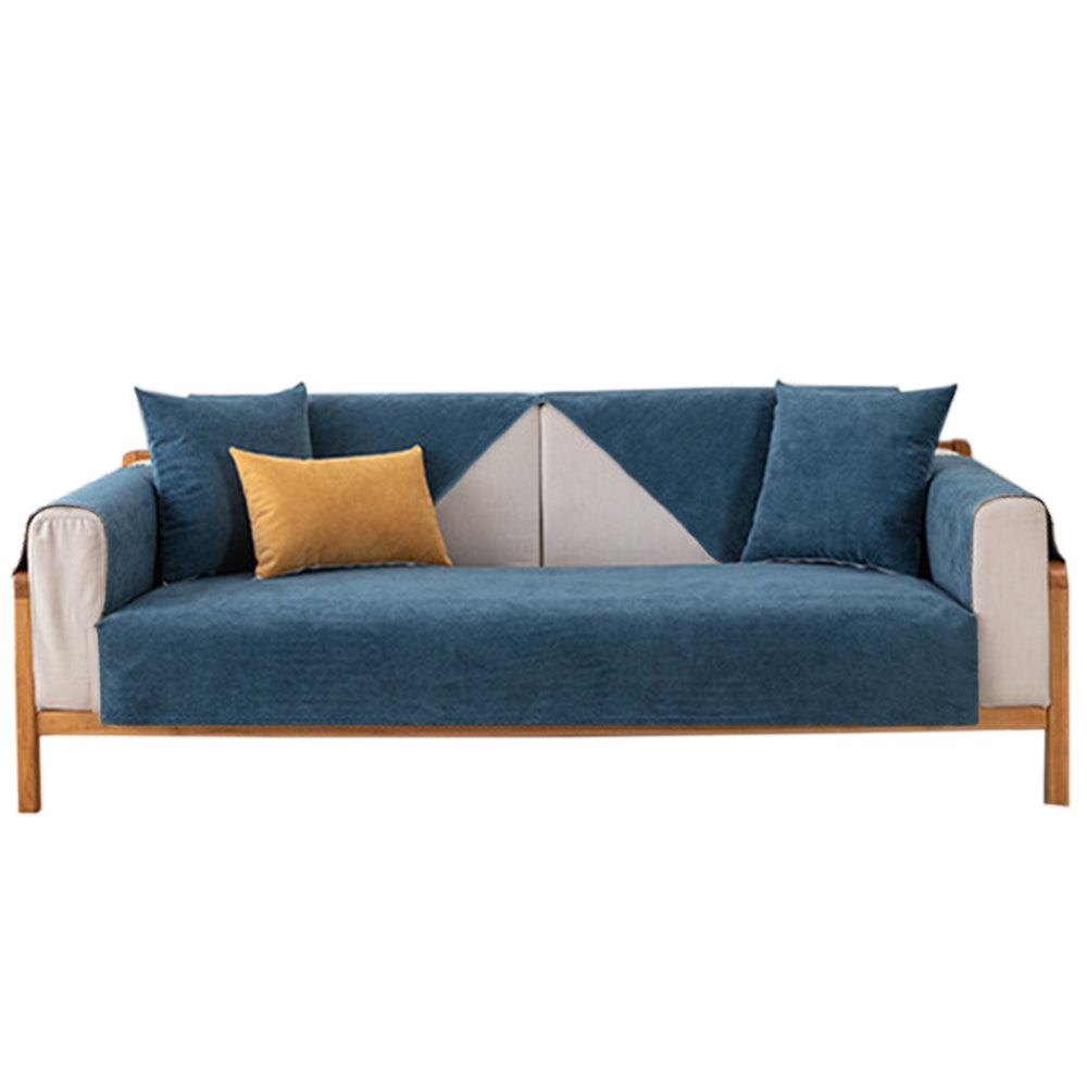 Dark Blue 90x90cm Anti-Cat Scratch Water Resistant Sofa Towel Pet Couch Sofa Cover Home Decor
