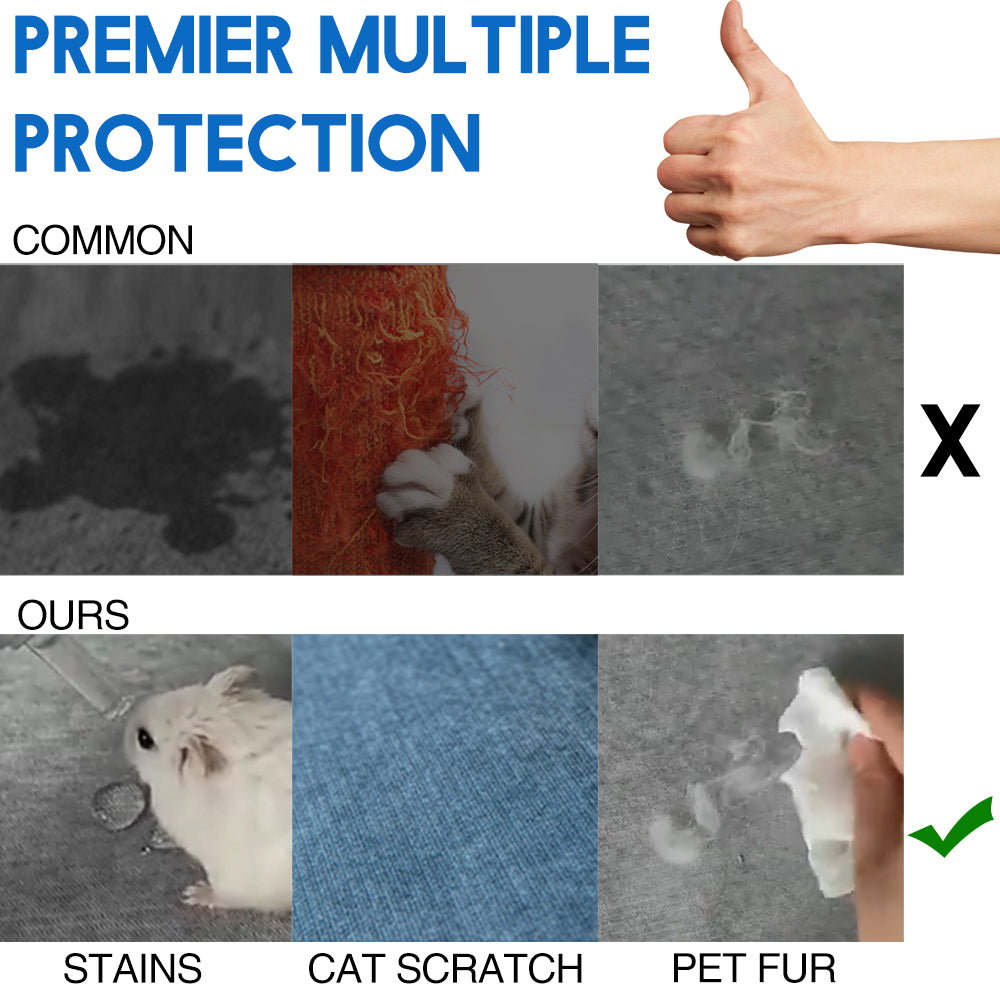 Grey 90x240cm Anti-Cat Scratch Water Resistant Sofa Towel Pet Couch Sofa Cover Home Decor