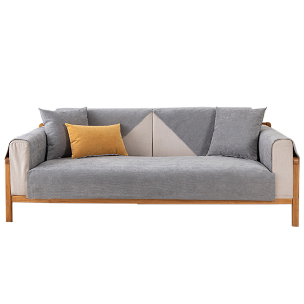 Grey 90x240cm Anti-Cat Scratch Water Resistant Sofa Towel Pet Couch Sofa Cover Home Decor