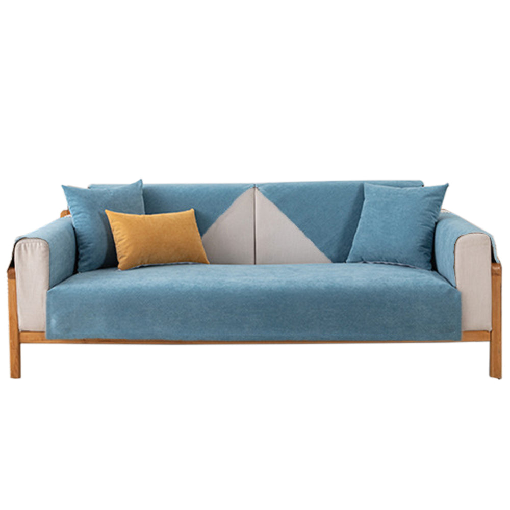 Light Blue 90x90cm Anti-Cat Scratch Water Resistant Sofa Towel Pet Couch Sofa Cover Home Decor
