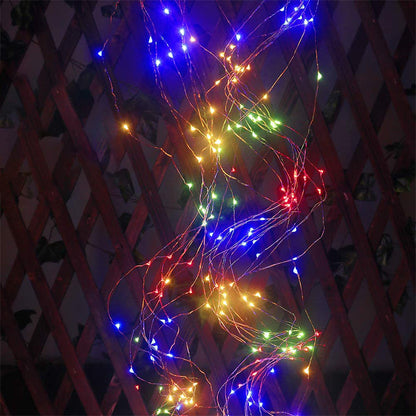1pc Waterfall 200LED Solar Power Lights String Fairy Light Wedding Xmas Home Garden Decor