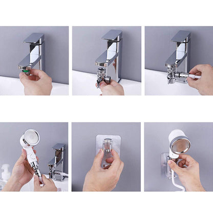 2 X 3 Modes Sink Faucet Sprayer Attachment Tub Faucet Shower Set for Pet Bathing