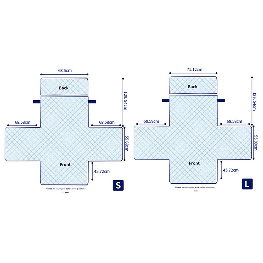 Sofa Cover Recliner Chair Cover Sofa Slipcover with Non Slip Strap Couch Protector -Black / Medium