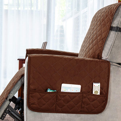 Sofa Cover Recliner Chair Cover Sofa Slipcover with Non Slip Strap Couch Protector -Coffee / Medium
