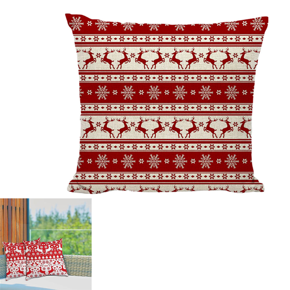 Christmas Pillow Covers Animal Deer Throw Pillow Case Cushion Cover Merry Christmas -Style 3