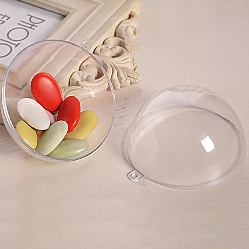 30 Pieces Clear Plastic Ornaments Christmas Balls