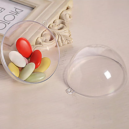 30 Pieces Clear Plastic Ornaments Christmas Balls