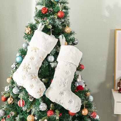 4 X Sequin Christmas Stockings Xmas Hanging Ornaments Xmas Candy Bags