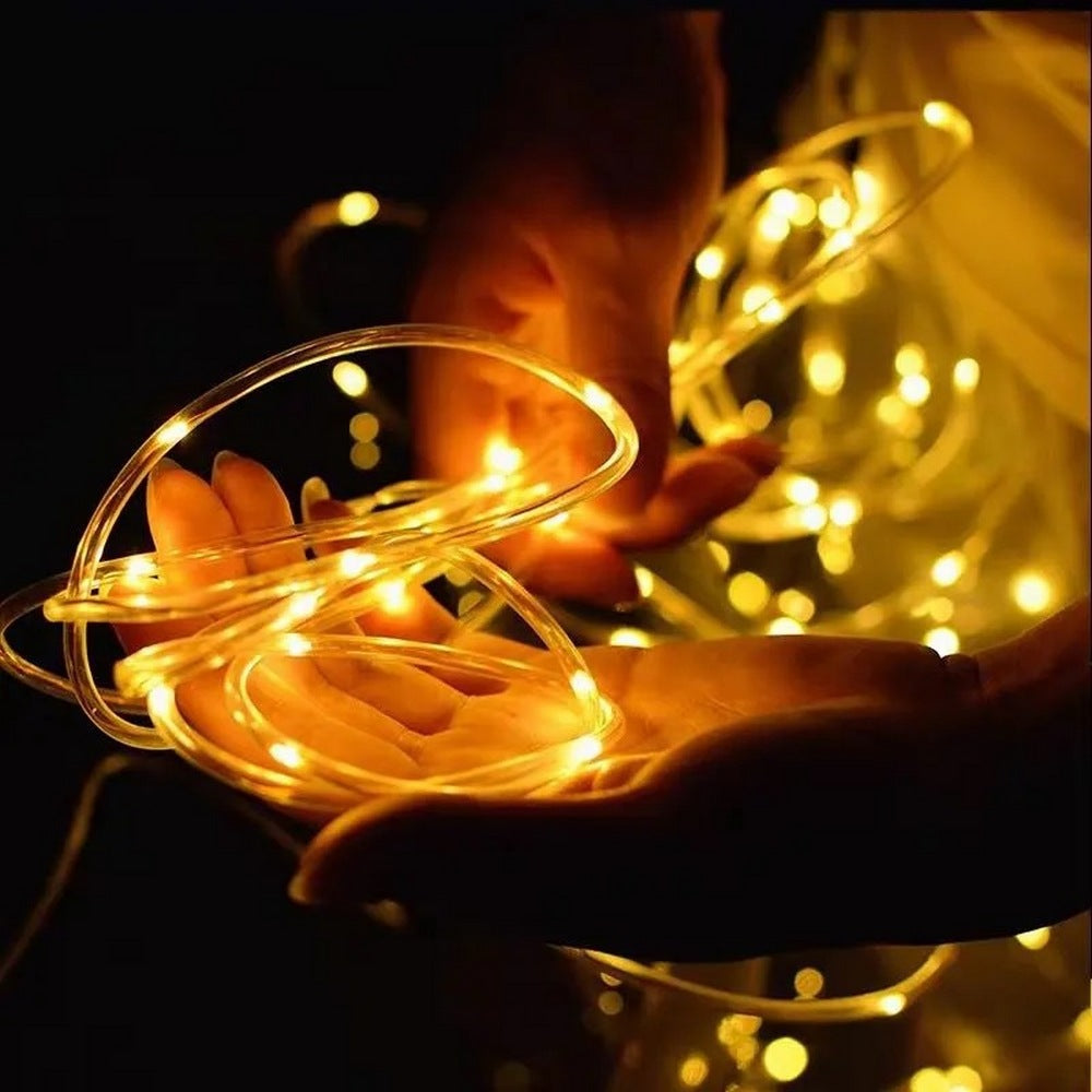 Solar Power LED Solar Powered Rope Tube String Lights