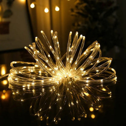 Solar Power LED Solar Powered Rope Tube String Lights