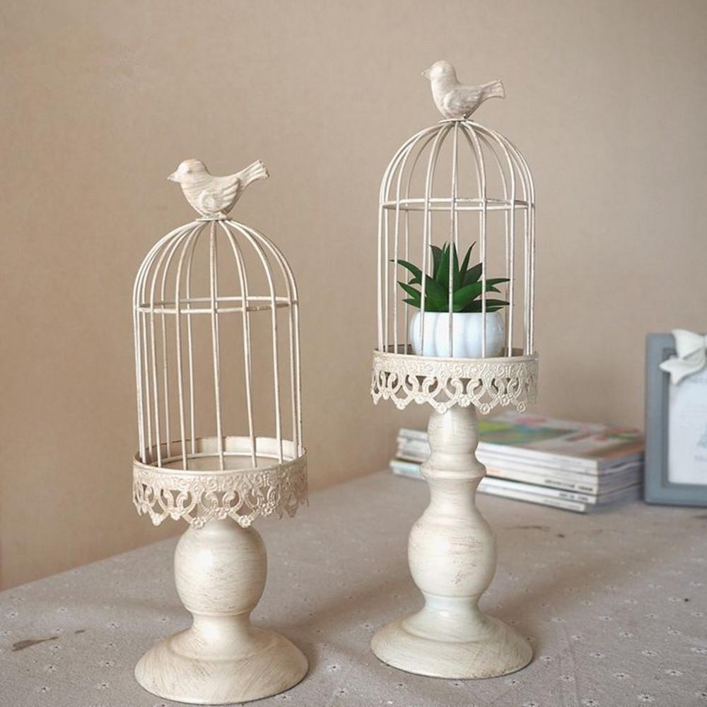 Christmas Vintage Birdcage Candlestick Holder -10 x 37cm