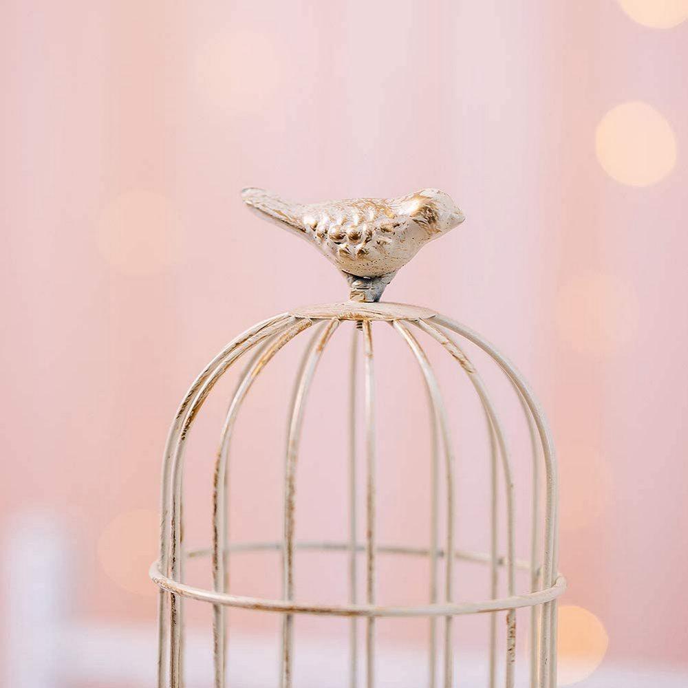 Christmas Vintage Birdcage Candlestick Holder -10 x 37cm