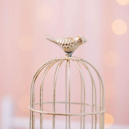 Christmas Vintage Birdcage Candlestick Holder -10 x 37cm