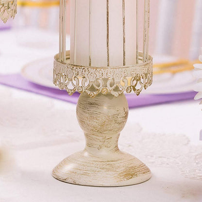 Christmas Vintage Birdcage Candlestick Holder -10 x 37cm