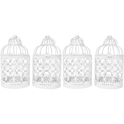 2Pcs/4Pcs Christmas Hollow Hanging Candle Holders Xmas Decor