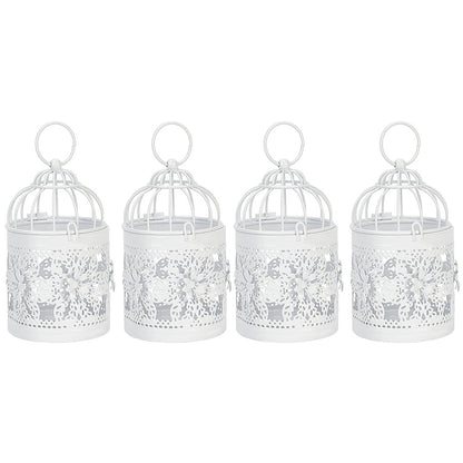 2Pcs/4Pcs Christmas Hollow Hanging Candle Holders Xmas Decor