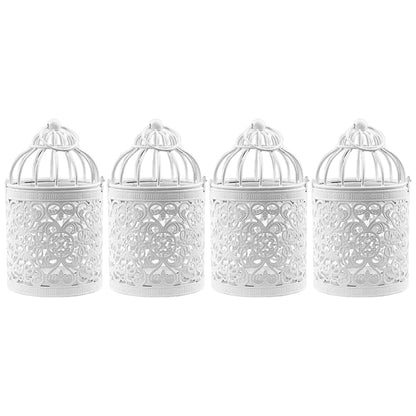 2Pcs/4Pcs Christmas Hollow Hanging Candle Holders Xmas Decor