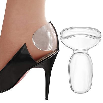 2 In 1 T-type Silicone Shoe Heel Pads Liners Inserts Cushion Grip High-heel Insole