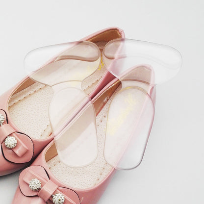 2 In 1 T-type Silicone Shoe Heel Pads Liners Inserts Cushion Grip High-heel Insole